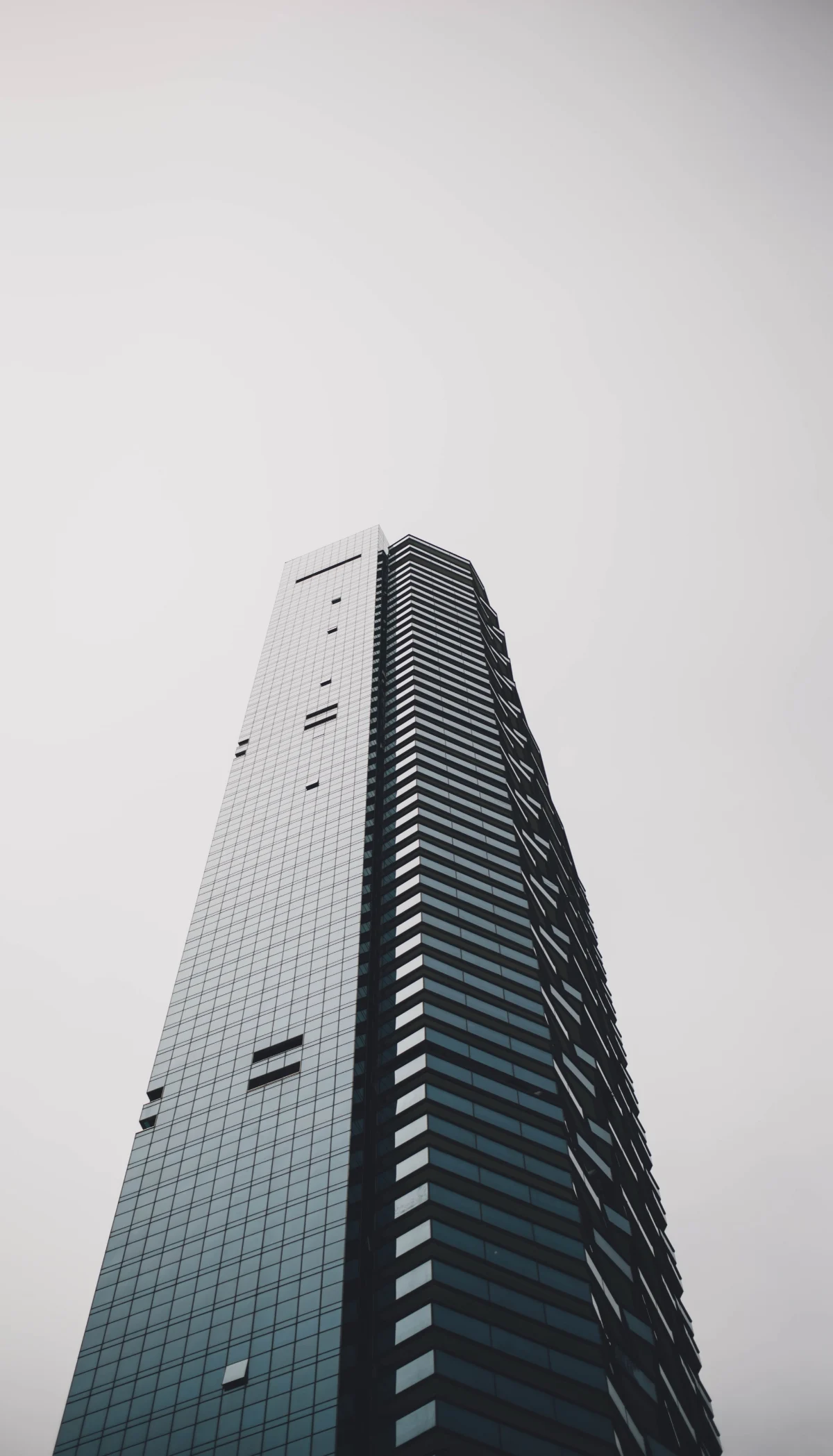 Glass-clad high-rise tower