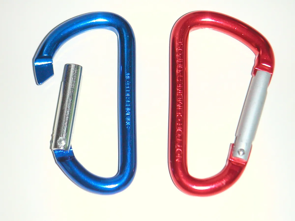 Blue and red anodised aluminium parts